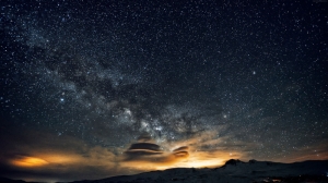 Aragats Yıldızları Gece Dağlar Nebula Dünya & Uzay Kanvas Tablo