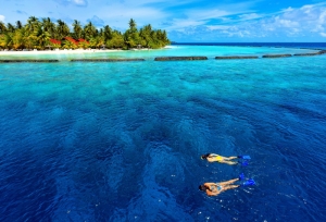 Baros Maldivler Doğa Manzaraları Kanvas Tablo