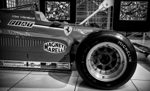 Ferrari Formula Aracı Siyah Beyaz Fotoğraf Kanvas Tablo